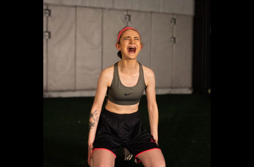 Pacific University student acting in The Wolves