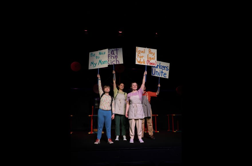 students performing in One Woman, Too Much by Ellen Margolis, Directed by Matthew B. Zrebski, Spring 2024