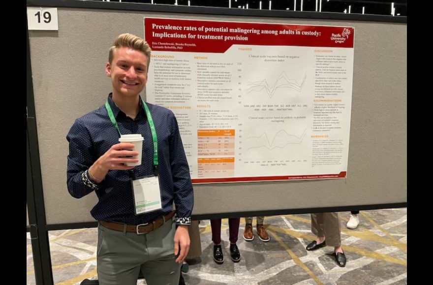 Pacific University student at conference